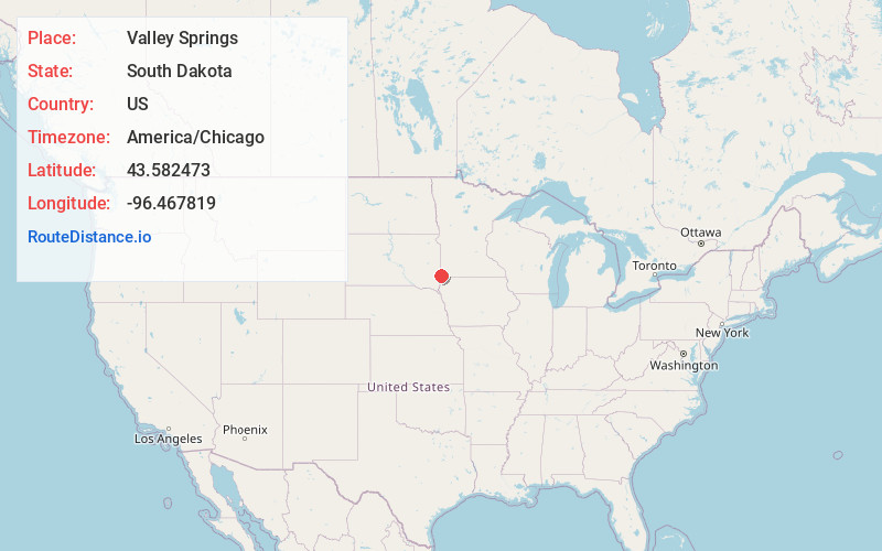 Map of Valley Springs