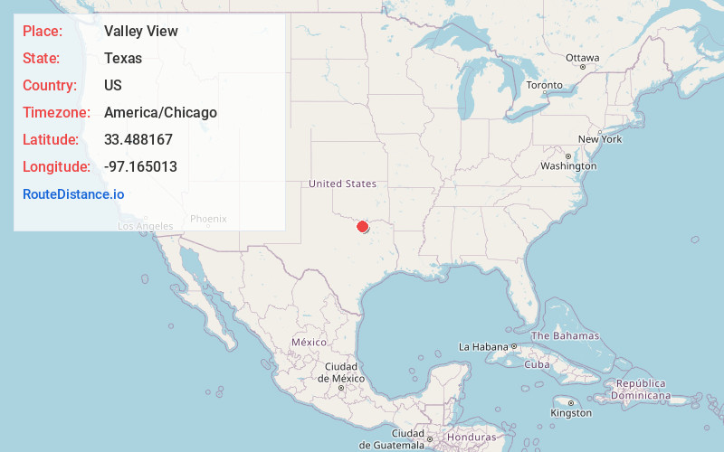 Map of Valley View