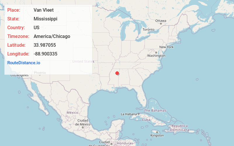Map of Van Vleet