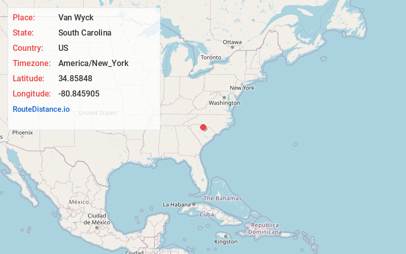 Map of Van Wyck