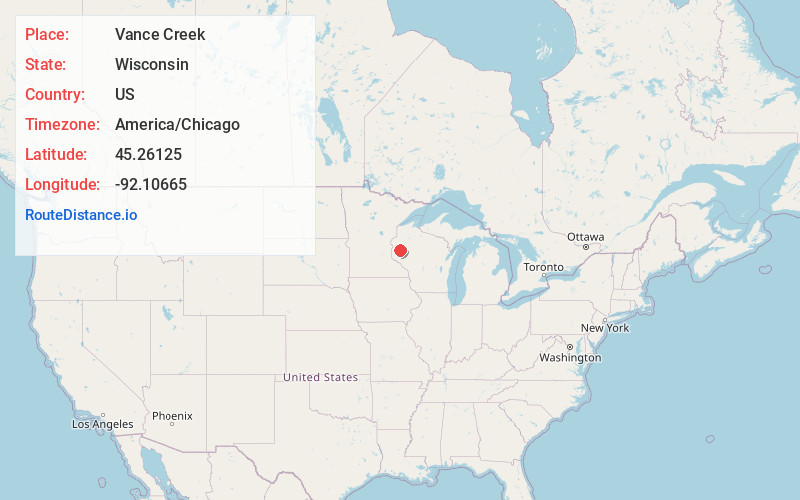 Map of Vance Creek