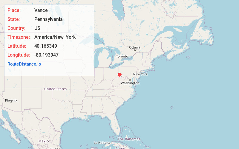 Map of Vance