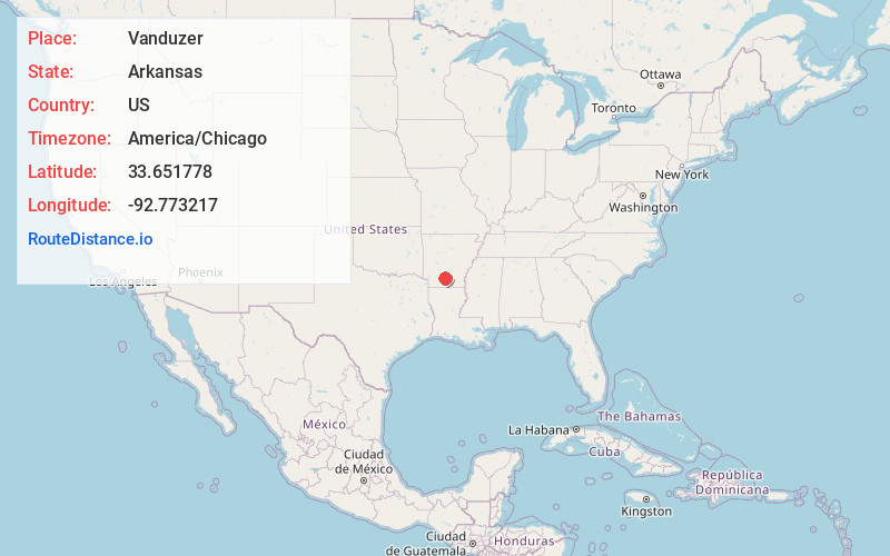 Map of Vanduzer