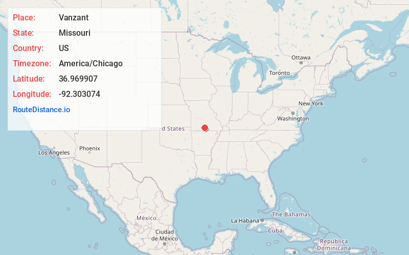 Map of Vanzant