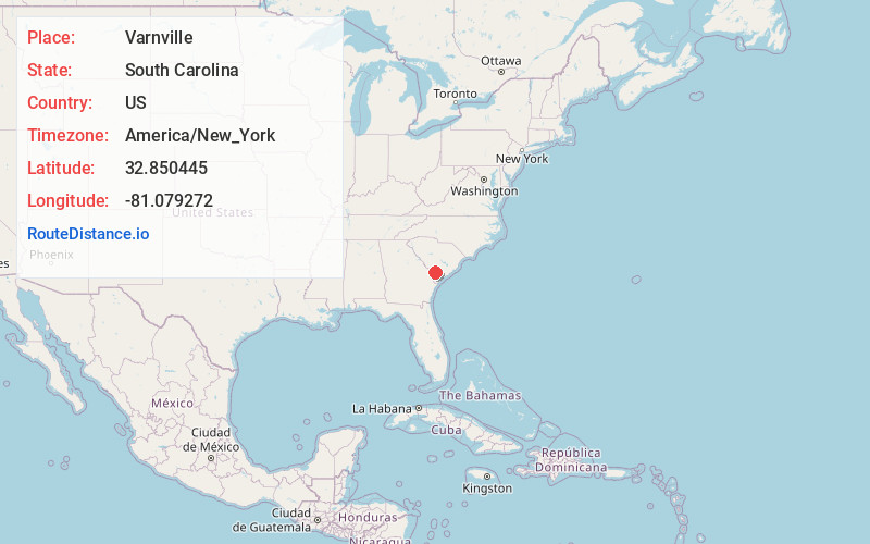 Map of Varnville