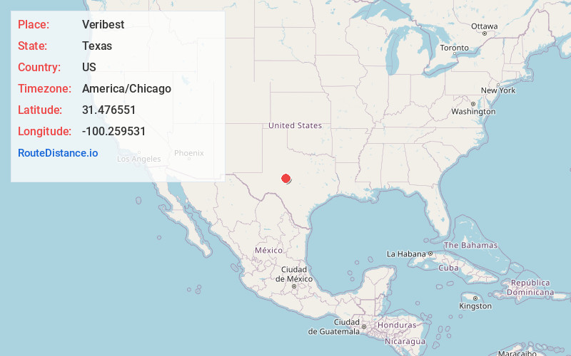 Map of Veribest