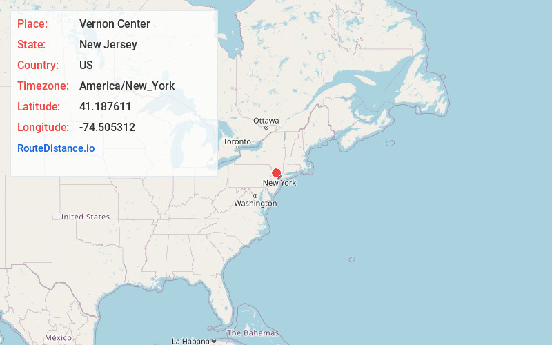 Map of Vernon Center