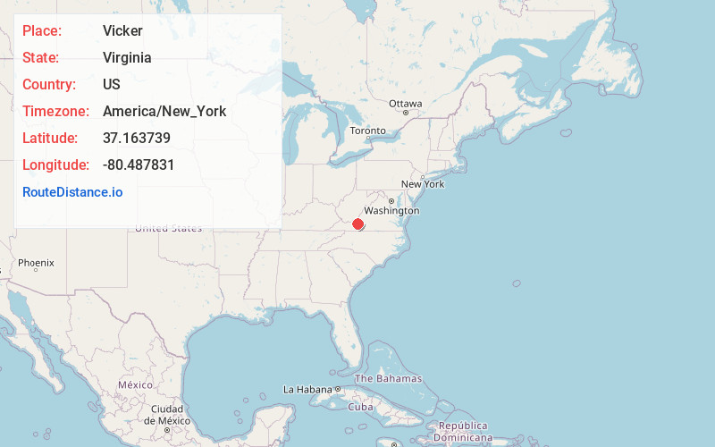 Map of Vicker