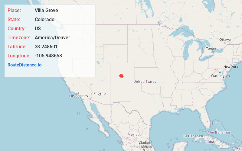 Map of Villa Grove