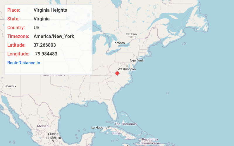 Map of Virginia Heights