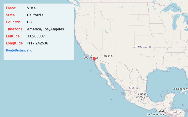 Map of Vista