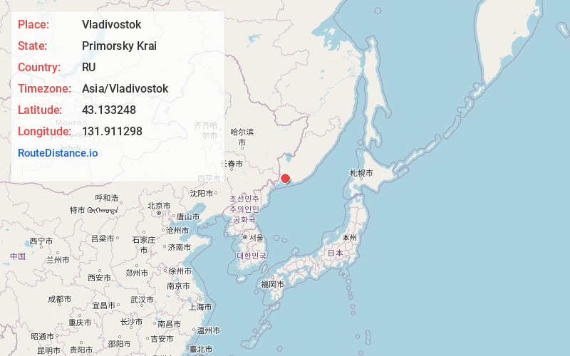 Map of Vladivostok