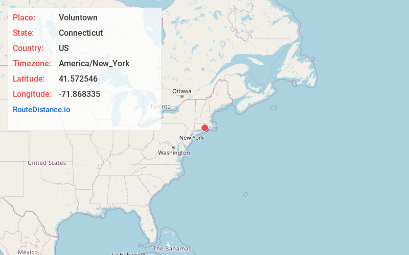Map of Voluntown