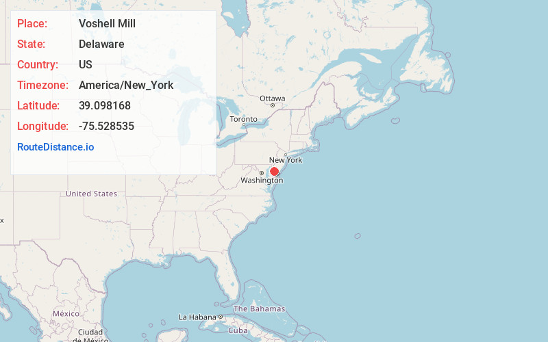 Map of Voshell Mill