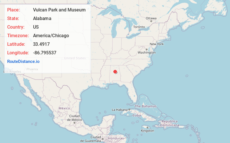 Map of Vulcan Park and Museum