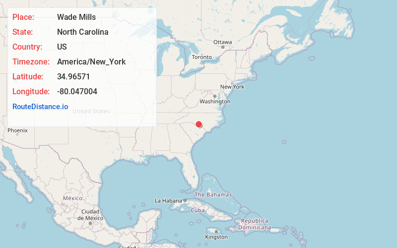 Map of Wade Mills