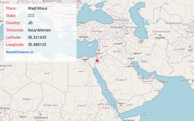 Map of Wadi Musa