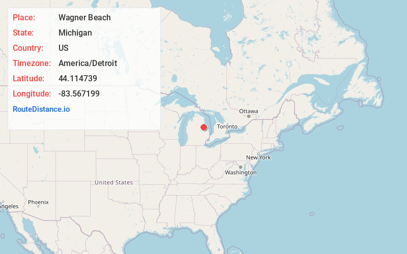 Map of Wagner Beach