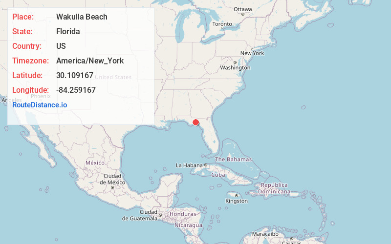 Map of Wakulla Beach