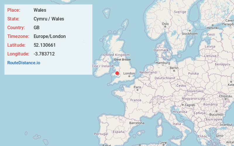 Map of Wales