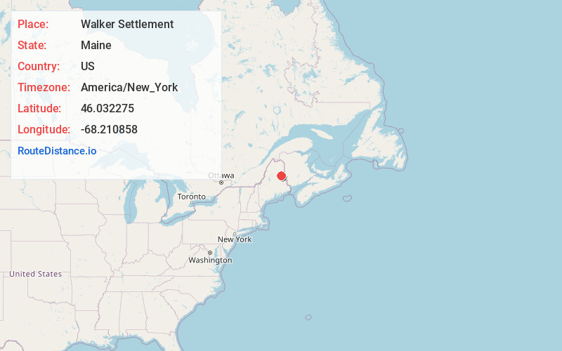 Map of Walker Settlement