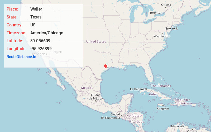 Map of Waller