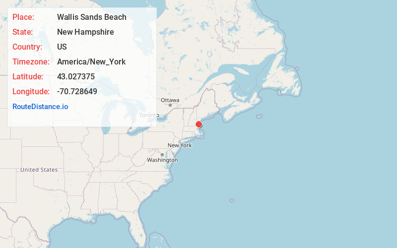 Map of Wallis Sands Beach