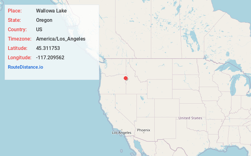 Map of Wallowa Lake
