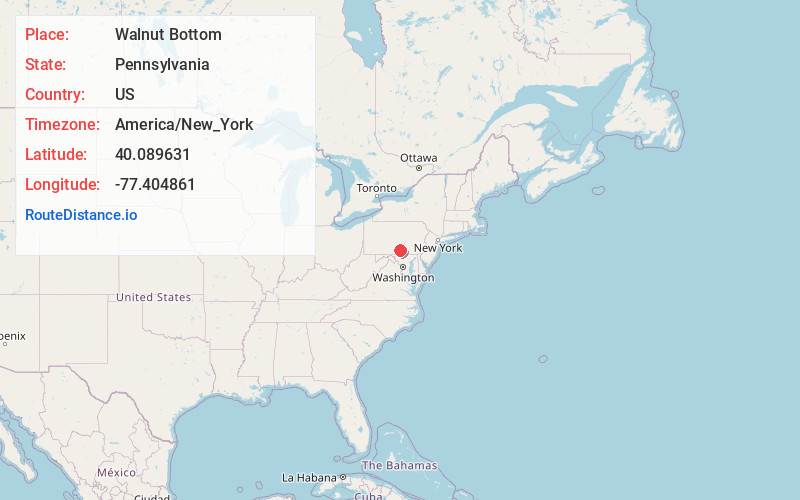 Map of Walnut Bottom