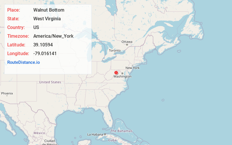 Map of Walnut Bottom