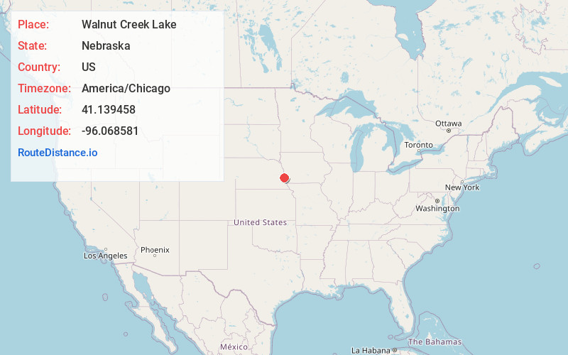 Map of Walnut Creek Lake
