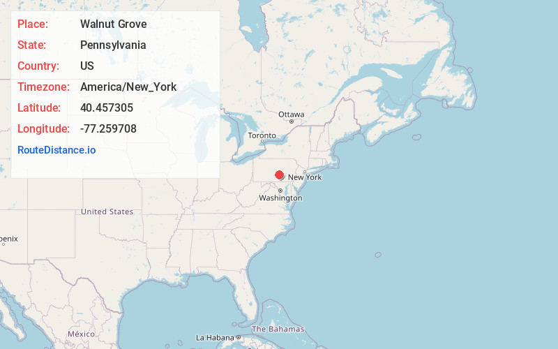 Map of Walnut Grove