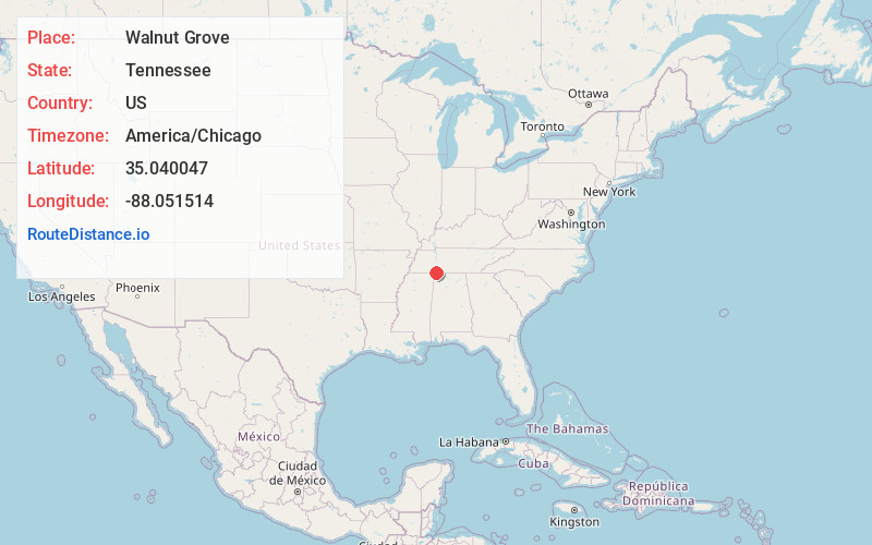 Map of Walnut Grove