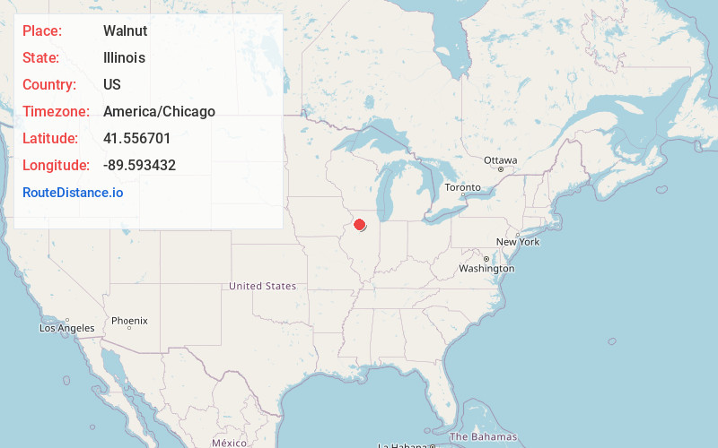 Map of Walnut