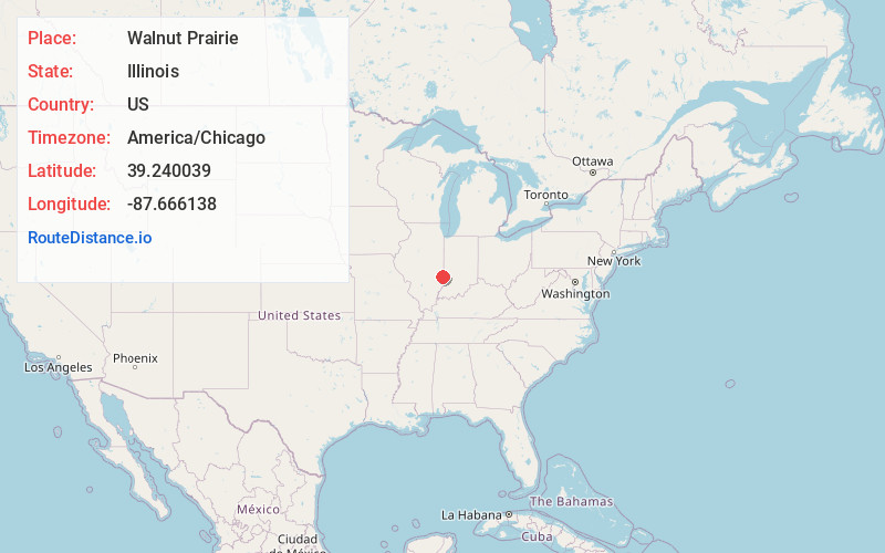 Map of Walnut Prairie