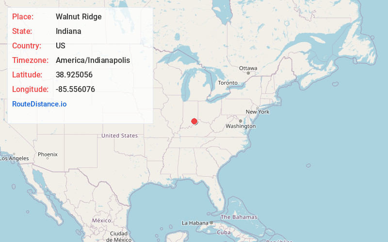 Map of Walnut Ridge