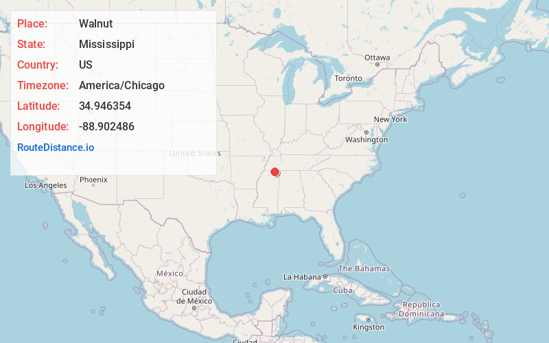 Map of Walnut