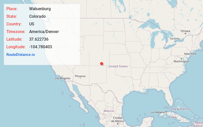 Map of Walsenburg