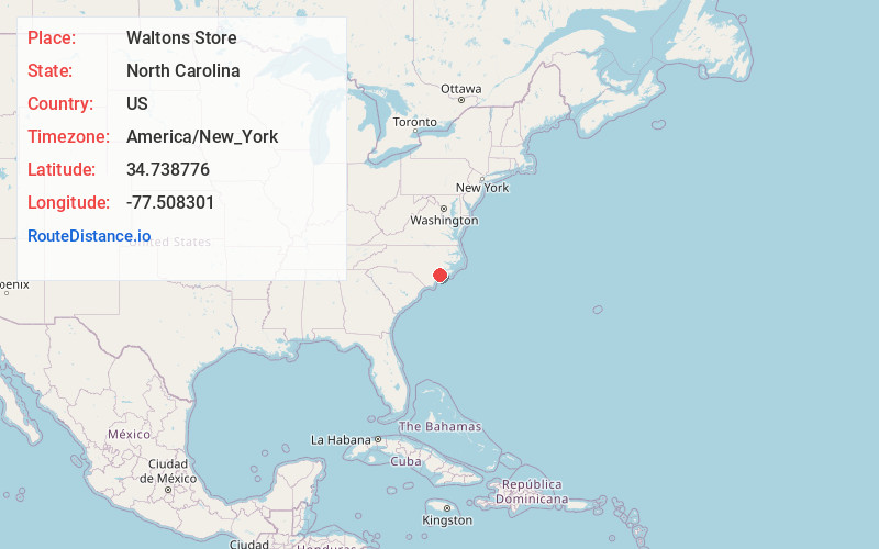Map of Waltons Store