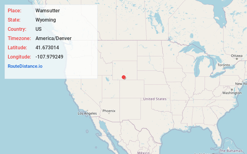 Map of Wamsutter