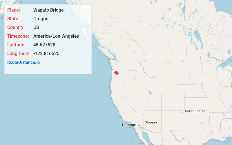 Map of Wapato Bridge