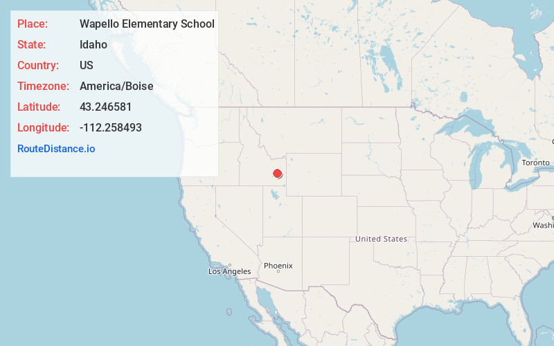 Map of Wapello Elementary School