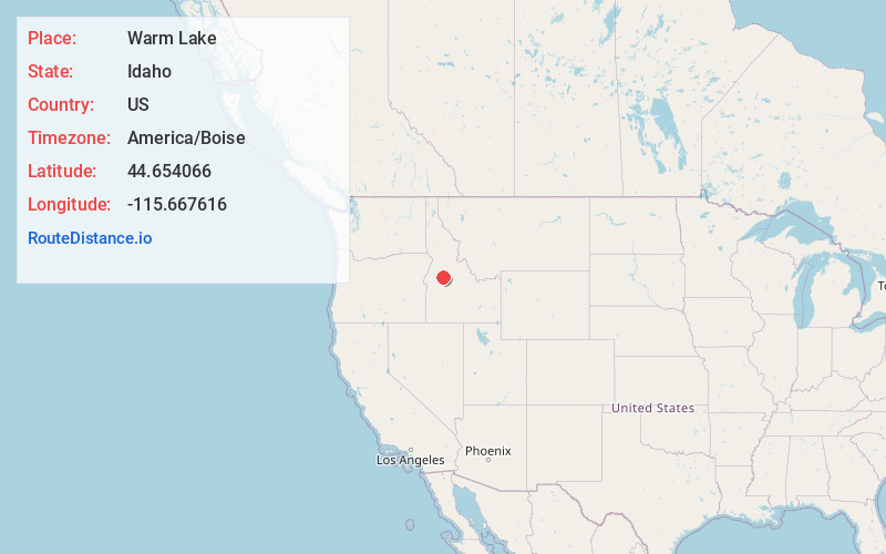 Map of Warm Lake