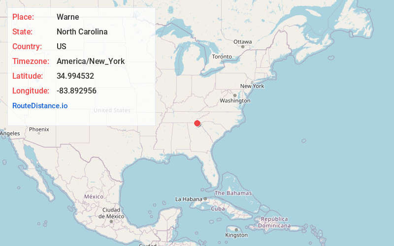 Map of Warne