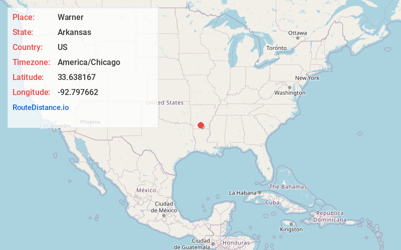 Map of Warner