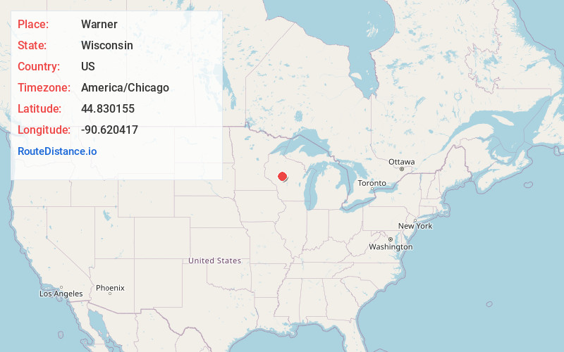 Map of Warner