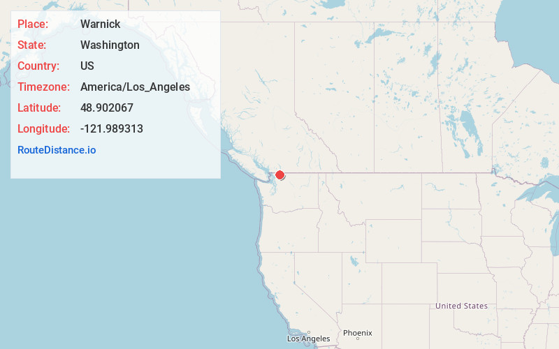 Map of Warnick