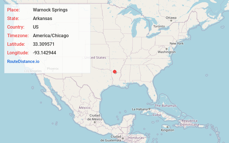 Map of Warnock Springs