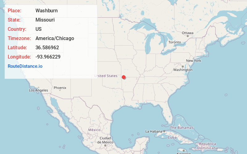 Map of Washburn