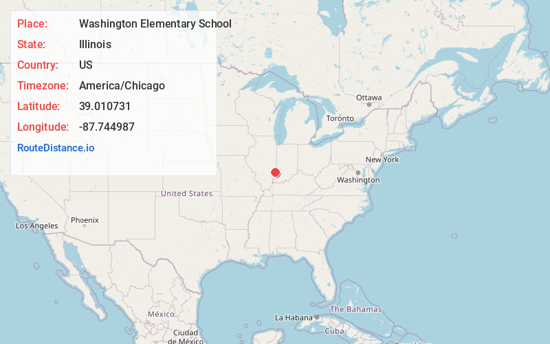 Map of Washington Elementary School